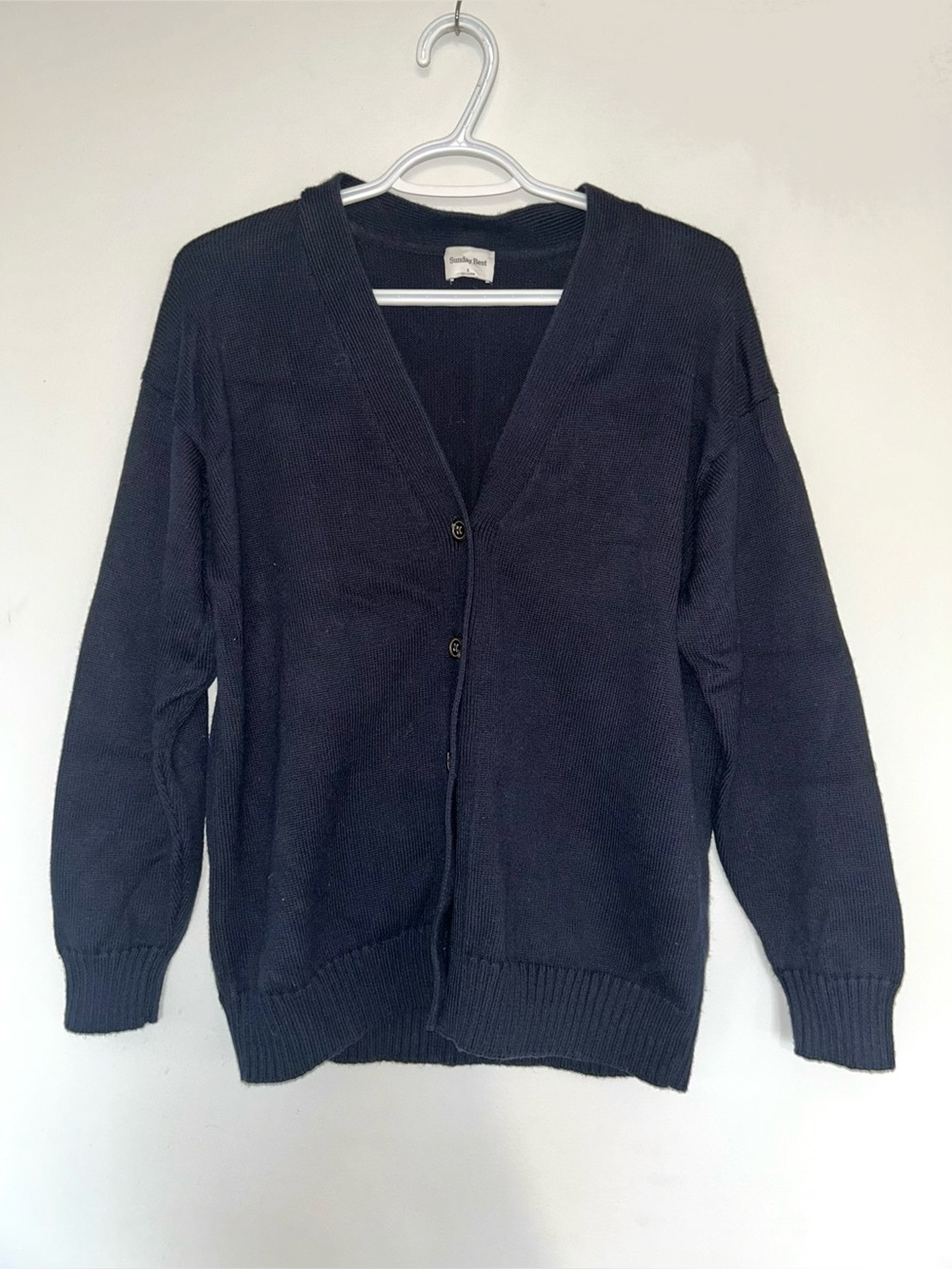 Aritzia Sunday Best Lamora Cardigan Black Size Small V-Neck Knit Sweater